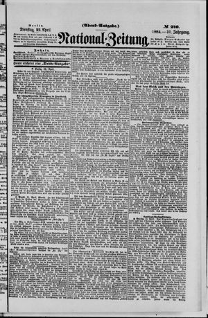 National-Zeitung vom 22.04.1884