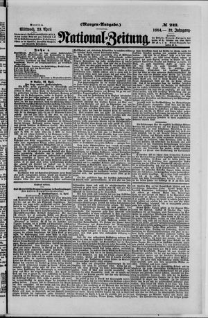 Nationalzeitung vom 23.04.1884