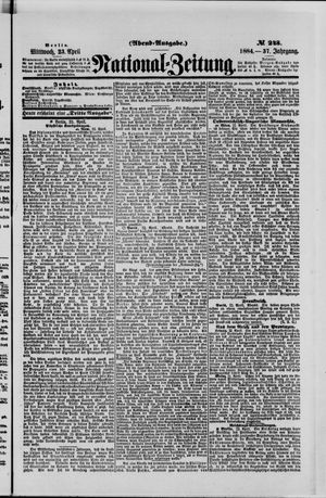 Nationalzeitung vom 23.04.1884