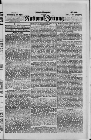 Nationalzeitung vom 24.04.1884