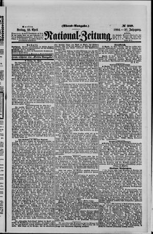 Nationalzeitung vom 25.04.1884