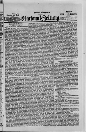 Nationalzeitung vom 28.04.1884