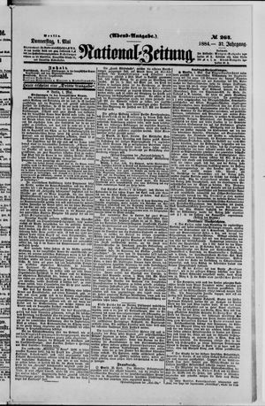 Nationalzeitung vom 01.05.1884