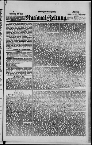Nationalzeitung on May 25, 1884