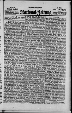 Nationalzeitung on May 28, 1884