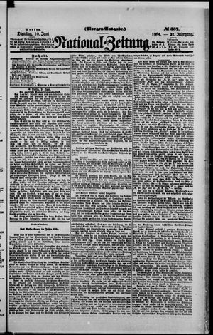 Nationalzeitung vom 10.06.1884