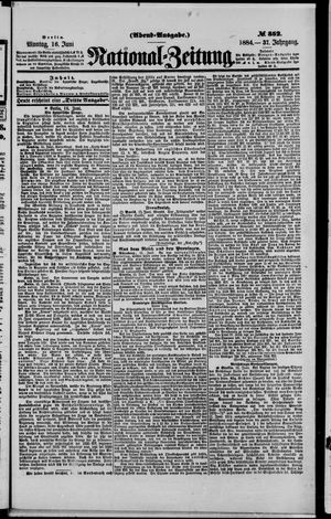 Nationalzeitung vom 16.06.1884