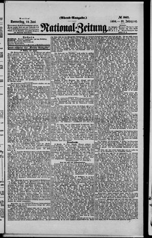 Nationalzeitung on Jun 19, 1884