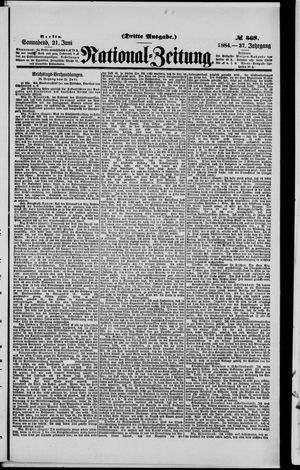 Nationalzeitung vom 21.06.1884