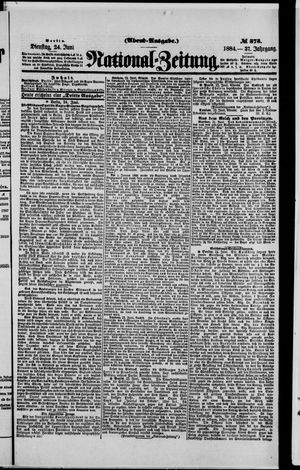 Nationalzeitung on Jun 24, 1884