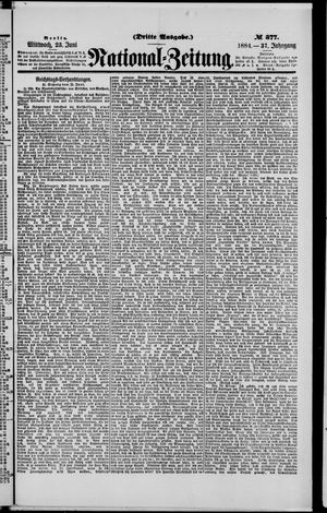 Nationalzeitung vom 25.06.1884
