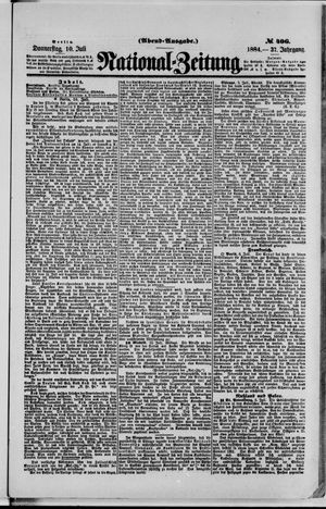 Nationalzeitung vom 10.07.1884