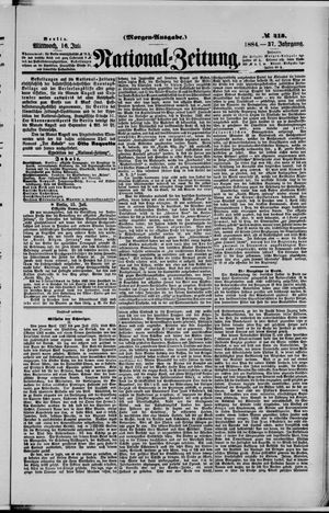 Nationalzeitung vom 16.07.1884
