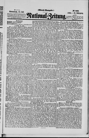 Nationalzeitung on Jul 19, 1884