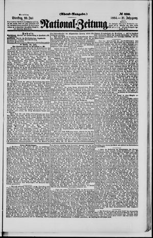 Nationalzeitung vom 22.07.1884