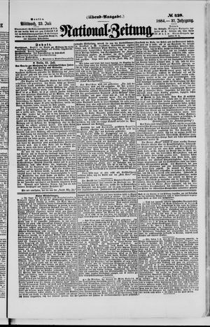 Nationalzeitung vom 23.07.1884