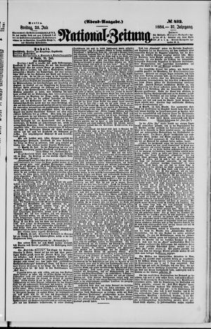 Nationalzeitung vom 25.07.1884