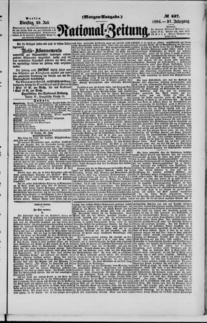 Nationalzeitung vom 29.07.1884