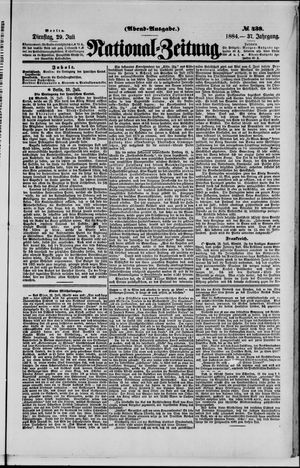Nationalzeitung vom 29.07.1884