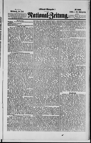 Nationalzeitung vom 30.07.1884