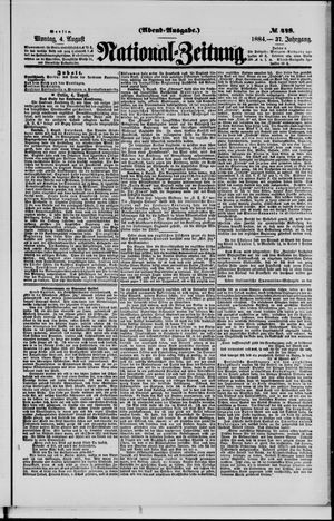 Nationalzeitung vom 04.08.1884