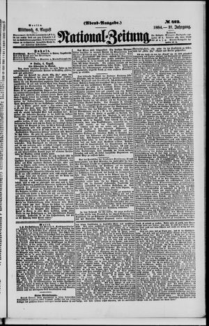 Nationalzeitung on Aug 6, 1884
