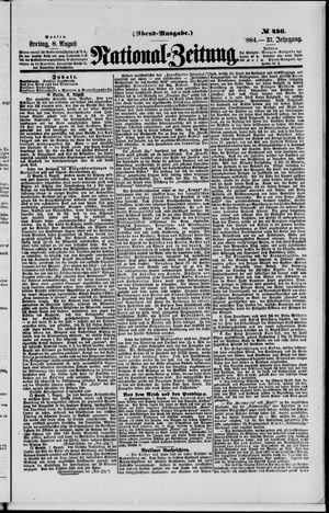 Nationalzeitung vom 08.08.1884