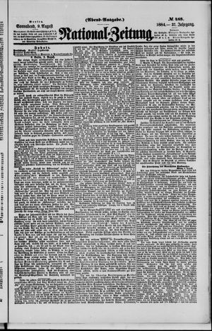 Nationalzeitung vom 09.08.1884