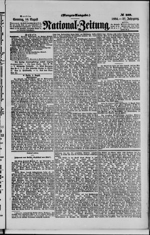 Nationalzeitung on Aug 10, 1884