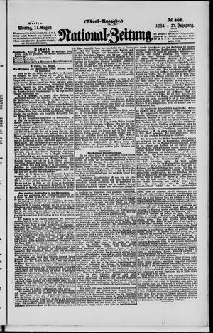 Nationalzeitung on Aug 11, 1884