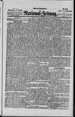 National-Zeitung on Aug 16, 1884
