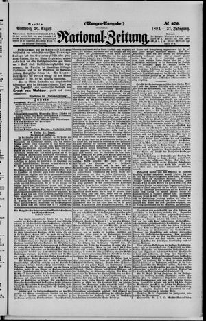 Nationalzeitung on Aug 20, 1884