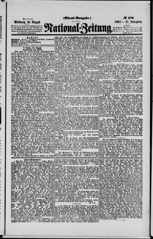 Nationalzeitung on Aug 20, 1884