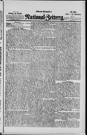 Nationalzeitung vom 22.08.1884