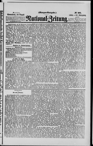 Nationalzeitung vom 23.08.1884