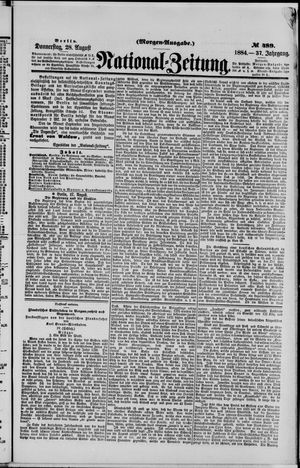 Nationalzeitung vom 28.08.1884