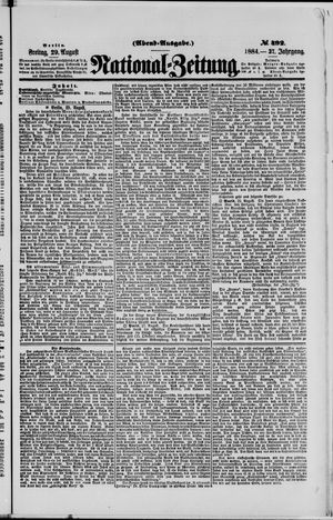 Nationalzeitung on Aug 29, 1884