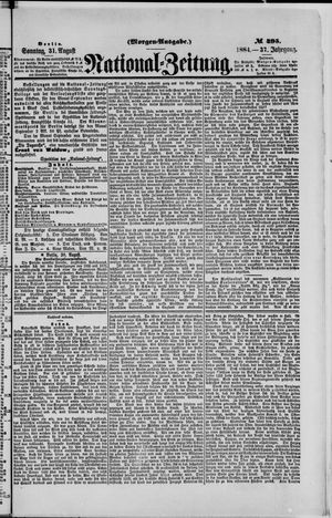 Nationalzeitung vom 31.08.1884