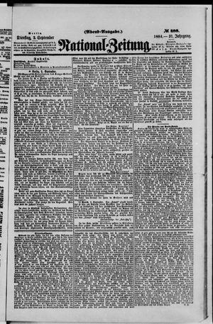 Nationalzeitung on Sep 2, 1884