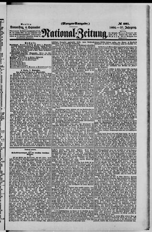 Nationalzeitung on Sep 4, 1884