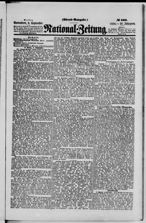 Nationalzeitung on Sep 6, 1884