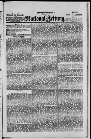 National-Zeitung on Sep 10, 1884