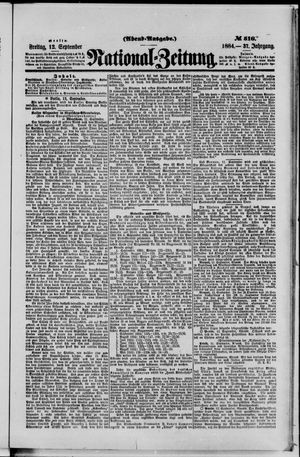 National-Zeitung vom 12.09.1884