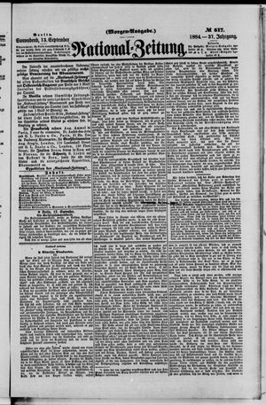 National-Zeitung vom 13.09.1884