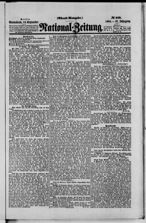 National-Zeitung vom 13.09.1884