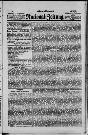 National-Zeitung vom 14.09.1884