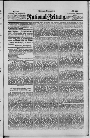 National-Zeitung vom 16.09.1884