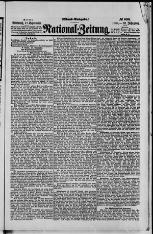 National-Zeitung vom 17.09.1884