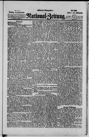 National-Zeitung on Sep 19, 1884