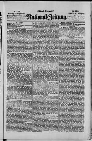 National-Zeitung vom 22.09.1884